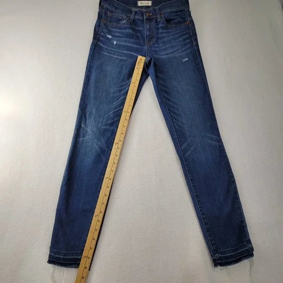 Madewell 9" High Riser Skinny Skinny Jeans Womens Size 27 Blue Stretch Denim - Picture 9 of 16